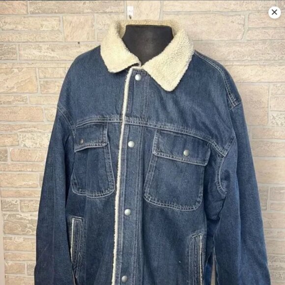 Eddie Bauer Sherpa Lined Jean Jacket Men's Size XL - Picture 8 of 11